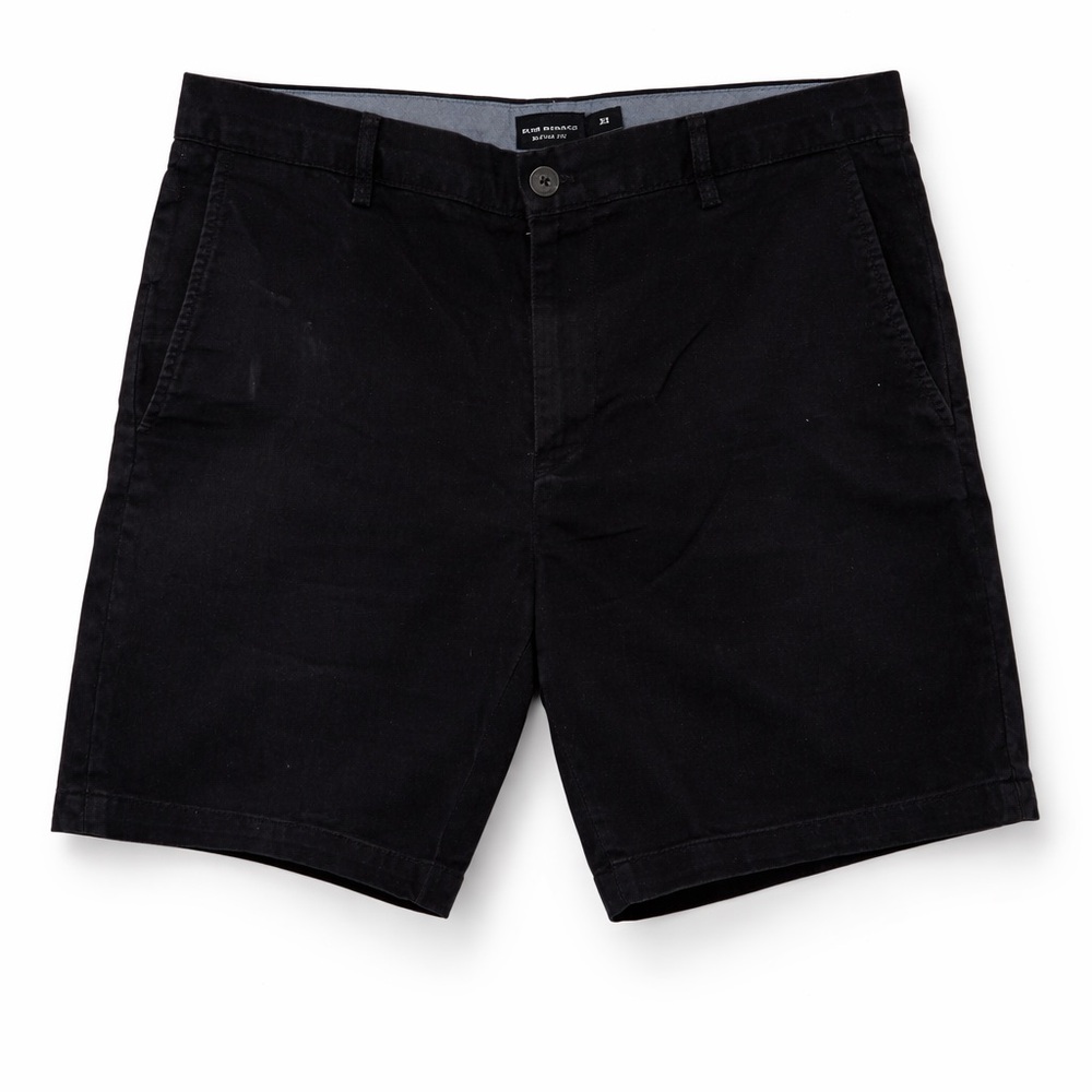Club Monaco Baxter Fit Black Chino Shorts Size 32 Stretch Cotton Men’s